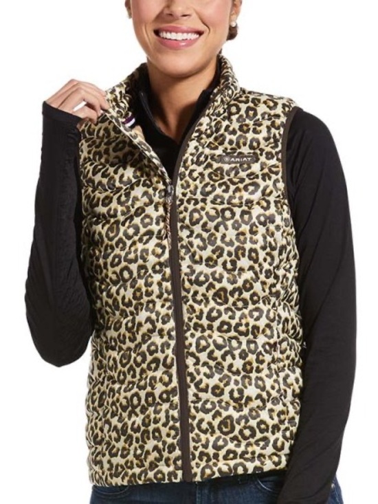 Ariat Jackets & Blazers - Ariat Leopard Print Quilted Vest in Tan and Black